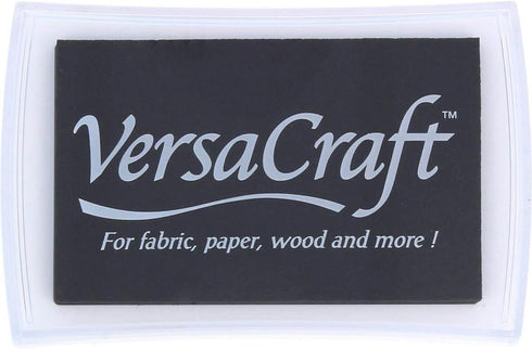 Tsukineko VersaCraft Multipurpose water-based pigment ink (VK-182 Real Black) (Original Version)...