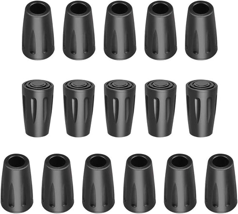 Hiking Pole Replacement Tips 16 Pack Rubber Tips for Walking Sticks Tips Trekking Pole Tips Trekking Stick End Protectors...