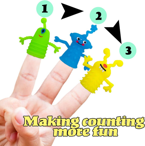 20 Pcs Finger Puppets Toys,Funny colorful Monster Stretchy Finger Puppets,Soft Rubber Finger Doll Toys for Children's Party Favors...