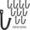Metal J Shaped Iron Hooks, 1.4 Inch Wall Mounted Single Hooks, Simple Hanger Hook for Coats, Bags and Key, Black (10Pcs)...