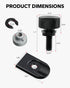 Amazicha Black Aluminum Fender Rear Seat Bolt Nut Tab Mount Knob Cover 1/4"-20 Thread Seat Screws Kit Compatible for Harley Davidson Touring Softa...
