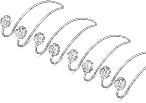 4 Pack Bling Car Hooks - Universal Car Headrest Hooks, Stainless Steel Car Seat Hooks for Women Bags & Purses (Silvery)...