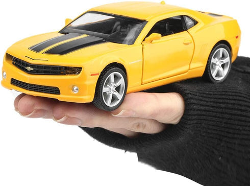1/36 Scale Chevrolet Camaro Casting Car Model, Camaro Bumblebee Zinc Alloy Toy Car for Kids, Pull Back Vehicles Toy Car for Toddlers Kids Boys Gir...