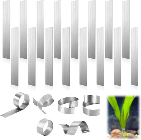 16pcs Aquarium Plant Weights Anchors, Bendable Cuttable Metal Aquarium Plant Over Weight Anchors Aquatic Plant Weights for Fish Tanks Ponds Live P...