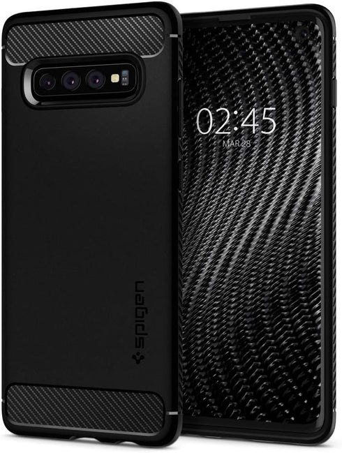 Spigen Rugged Armor Designed for Samsung Galaxy S10 Case (2019) - Matte Black...