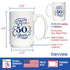 Cheers to 50 Years - Coffee Mug Gifts for Women & Men - 50th Anniversary Party Decor - Large 15oz White Ceramic Mug...