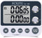 FCXJTU Digital Dual Kitchen Timer, Dual Count UP/Down Timer, Cooking Timer, Stopwatch, Large Display, Adjustable Volume Alarm and Flashing Light w...