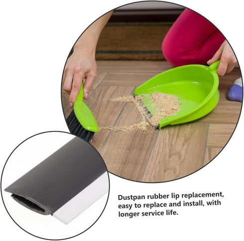 Uonlytech 4pcs dustpan rubber lip dustpan rubber edge replacement lip for dustpan rubber lip for dustpan rubber lips dustpan edge dustpan repair F...