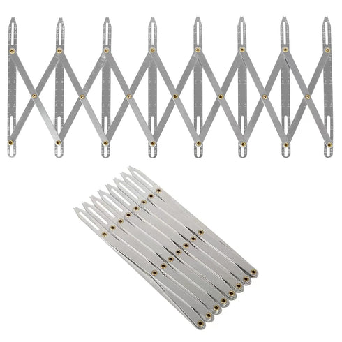 Expanding Sewing Gauge, Equal Space Divider Sewing Aluminum Sewing Gauge Button Guide Tool for Quilting Craft Pleat Button Spacer Tool Sewing...