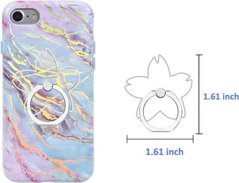 Transparent Oriental Cherry Cell Phone Ring Holder Kickstand,360 Rotation Clear Cherry Blossom Cell Phone Finger Ring Grip Stand for Phones,Pad......