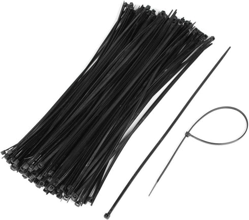 TANG Sunshades Depot 8" in Black Zipties Cable Ties 100 Pcs for Faux Winter Green and Ivy Fence Privacy Screen with Expandable Panels...