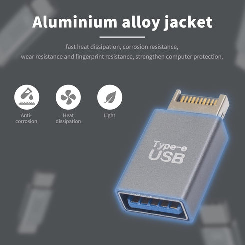 Duttek USB 3.1 Motherboard Adapter Converter 1 Pack, 10Gbps High Speed 3.1 USB Type-E Male to USB3.0 Female Motherboard Internal Adapter for Compu...
