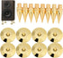 8 Pairs 6 x 36mm Copper Speaker Spike Pad Kit, Speaker Spike Isolation Stand with Base Pad Feet Mat for for Speaker, Amplifier, CD DVD Player, Tur...