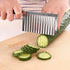2 PACK French Fry Crinkle Cutter,Wavy Potato Slicer Cutter,Vegetable Veggie Chopper Cut Knife,Cucumber Carrot Garnishing Knife, Home Kitchen Wavy ...