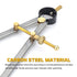 2 PCS Adjustable Lockable Spring Wing Divider Calipers, 6 Inch and 8 Inch Steel Leather Compass Creaser, Drafting Compass Tool for Woodworking, Me...
