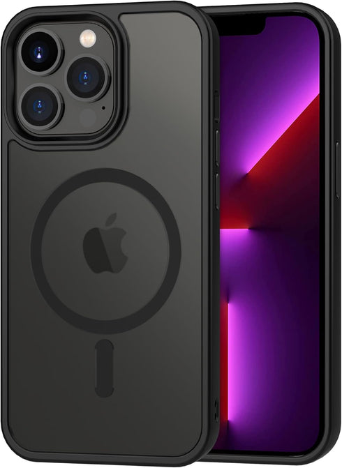 CACOE Magnetic Case for iPhone 13 Pro 6.1 inch-Compatible with MagSafe & Magnetic Car Phone Mount,Anti-Fingerprint TPU Thin Phone Cases Cover Prot...