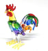 ZOOCRAFT Glass Rooster Chicken Figurine Miniature Country Kitchen Decor Hand Blown Art...