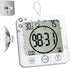 Waterproof Hanging Wall Clock Shower Timer, Large Digital Bathroom Alarm Clock for Kids, Big Visual Kitchen Cooking Countdown Timer, Bath Temperat...