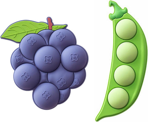 Blueberry and Pea Refrigerator Magnets, 3D PVC Fruit Vegetable Fridge Strong Soft Magnetic Stickers Fridge Magnets Decor Crafts for Kitchen Office...