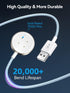 NEWDERY 2-Pack Charger Cable for Fitbit Sense/Versa 3/Sense 2/Versa 4, Durable Premium Braided Cord, Portable Replacement Magnetic Charging Dock f...