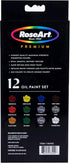RoseArt Premium Oil Paint - Set 12 Colors, Maximum Strength Pigmented Oil Paints for Professionals, Students,...