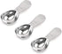 coffee scoop 3-piece set Stainless steel tablespoon measure spoon, Coffee scoop 1 tablespoon(15 ml, silver) Suitable for ground coffee, Milk, Powd...