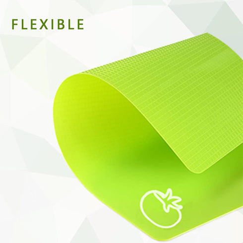 Fotouzy Plastic Cutting Boards for kitchen, Flexible Cutting Mats for Cooking, 100% Non-Slip Cutting Board for Meat and Vegatables, BPA-Free and D...