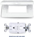 SIGMA ENGINEERED SOLUTIONS 14249WH Weatherproof Outdoor GFCI Outlet Cover, White, Metal, 1-Gang, Horizontal...