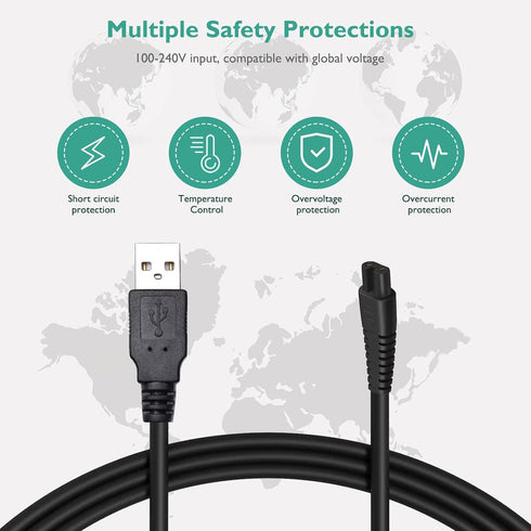 for Nicwell Water Flosser Charger, Lnauy Power Cord Compatible with Nicwell F5025 COSLUS F5020E Oralfree Cordless Portable Water Dental Flosser Re...