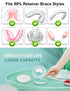 HEMILAB® 2 Pack Retainer Case, Slim Aligner Case with Mirror, Compatible with Invisalign, Mouth Guard Case, Cute Retainer Case with Vent Holes, Wh...