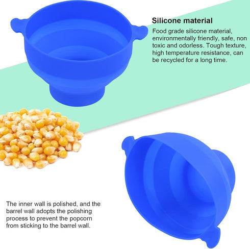 Popcorn Maker, Microwave Silicone Popcorn Popper with Lid and Handles Hot Air Big Size Collapsible Bowl Dishwasher Red High Temperature Resistance...