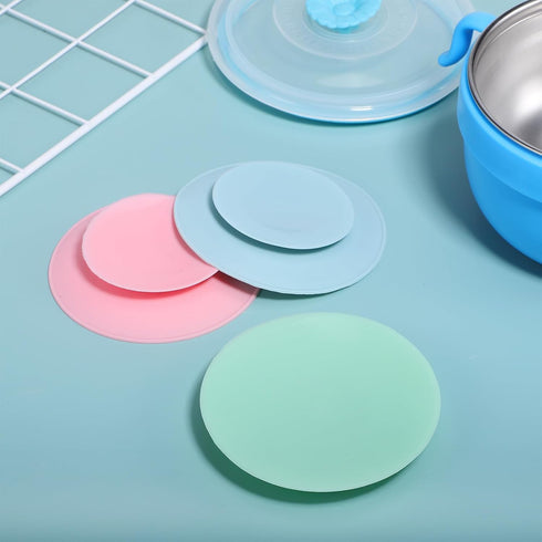 Silicone Tableware Sucker 3pcs Double Sided Suction Cups Plates Silicone Utensil Rest Plate Suction Pad Suction Cup Plates Tableware Sucker Plate ...