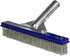 Poolmaster 20177 Aluminum-Back Swimming Pool Wall Brush with Stainless Steel Bristles, 10-Inch, Silver...