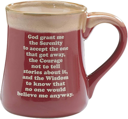 "Born To Fish" Coffee Mug with Fisherman's Serenity Prayer Great Fishing Gift...