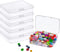 Goiio 6 Pcs Mini Plastic Storage Containers Box with Lid, 5x4x1.3 Inches Clear Rectangle Box for Collecting Small Items, Beads, Game Pieces, Busin...