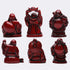 BRABUD Feng Shui 2in Red Resin Laughing Buddha Statue Figurines Set of 6 BS001...