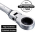 KATUR 17mm Ratcheting Wrench Set Flexible Pivoting Head Ratchet Combination Spanner Wrench Chrome Vanadium Steel Metric Tool (17mm)...