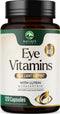 Eye Vitamin & Mineral Supplement with Lutein, Zeaxanthin, Bilberry & Zinc, Supports Eye Strain, Vision Health for Adults with Vitamins C & E, Non-...