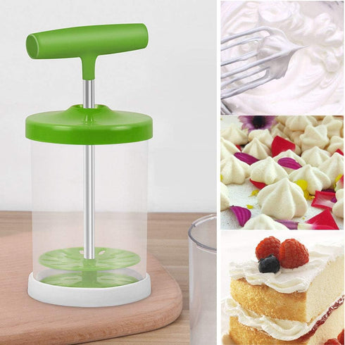 Manual Whipping Cream Dispenser Handheld DIY Whipped Cream Dispenser Professional Cream Whipper Maker for Shop Kitchen Salad Dressings Frothy Drin...