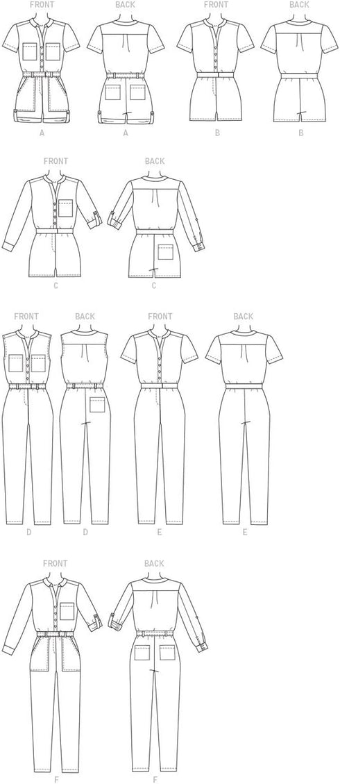 McCall's Patterns M7330 Misses' Button-UP Utility Jumpsuits & Rompers, ZZ (Large-X-Large-XX-Large)...