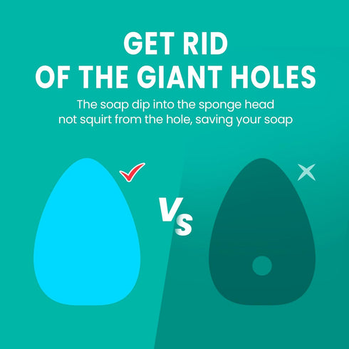 HELIME Heavy Duty Dishwand Sponge Refills, 2in1 Dish Wand Replacement Heads with Silicone Scraper, Non Scratch Dishwashing Brushs Scrubbers Soap D...