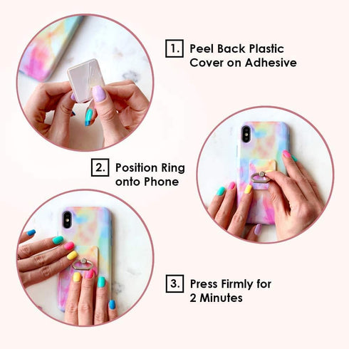 Velvet Caviar Cell Phone Ring Holder - Finger Ring & Stand - Improves Phone Grip Compatible with iPhone, Galaxy and Most Cases (Except Silicone/Le...
