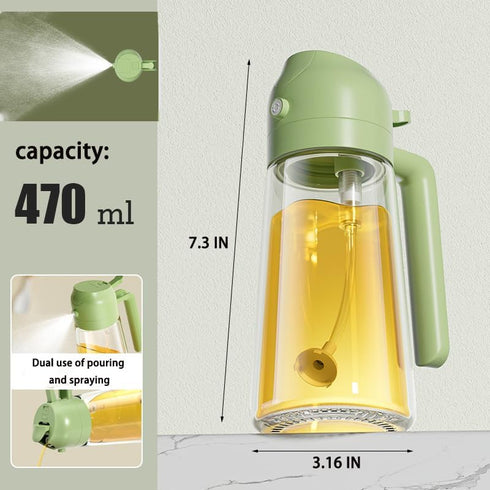 Oil Sprayer for Cooking,470ml Olive Oil Spritzer,Oil Sprayer for Air Fryer, Salad,BBQ,Roasting...