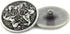 Bezelry 10 Pieces Celtic Horses Metal Shank Buttons. 25mm (1 inch) (Antique Silver)...