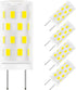 TAIYALOO GY6.35 LED Bulb 5W 6000K Daylight White 12V AC/DC Bi-Pin T4 JC Type 50W Halogen Equivalent for Pendant Light, Chandelier, Desk Light, Acc...