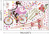 Girl Bicycle Wall Stickers Flowers Eiffel Tower Wall Decals Mural for Kids Bedroom Living Room...