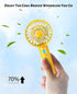 Mini HandHeld Portable Fan, Small Personal Battery Operated Fan Lash Fan Quiet usb Rechargeable 3 Speed Adjustable for Outside Travel Patios Indoo...