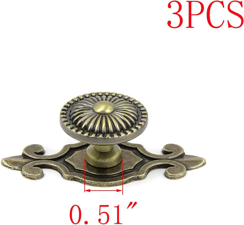 MY MIRONEY Antique Bronze Cabinet Knobs with Backplates Zinc Alloy Drawer Pulls Handles Mushroom Shaped Furniture Pull Dresser Cupboard Door Knob ...