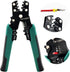 Crimping Tool, Wire Crimper Tool with Stripper Cutter, Crimping Pliers for Open Barrel Terminals and Heat Shrink Connectors, Crimping for 26-10 AW...