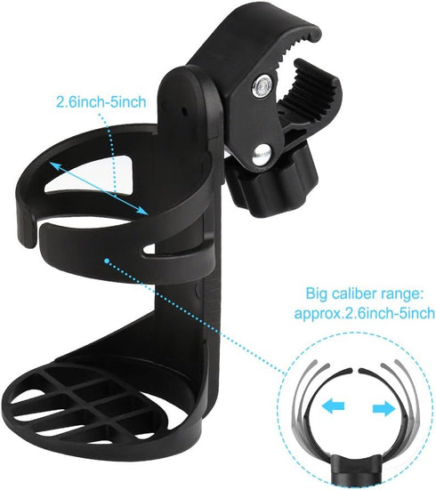 Accmor Bike Water Bottle Holder No Screws, Bike Cup Holder, Water Bottle Holders for Bike, Universal Drinks Holder for Large Bottles, Bike Water B...